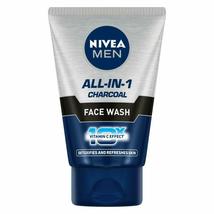 NIVEA Men Face Wash All in 1 Charcoal, Detoxify &amp; Refresh Skin, 100g (Pa... - $12.22