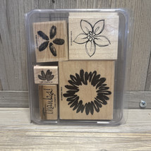 Stampin Up Mixed Bunch Floral Rubber Stamps Set Of 6 - $5.86