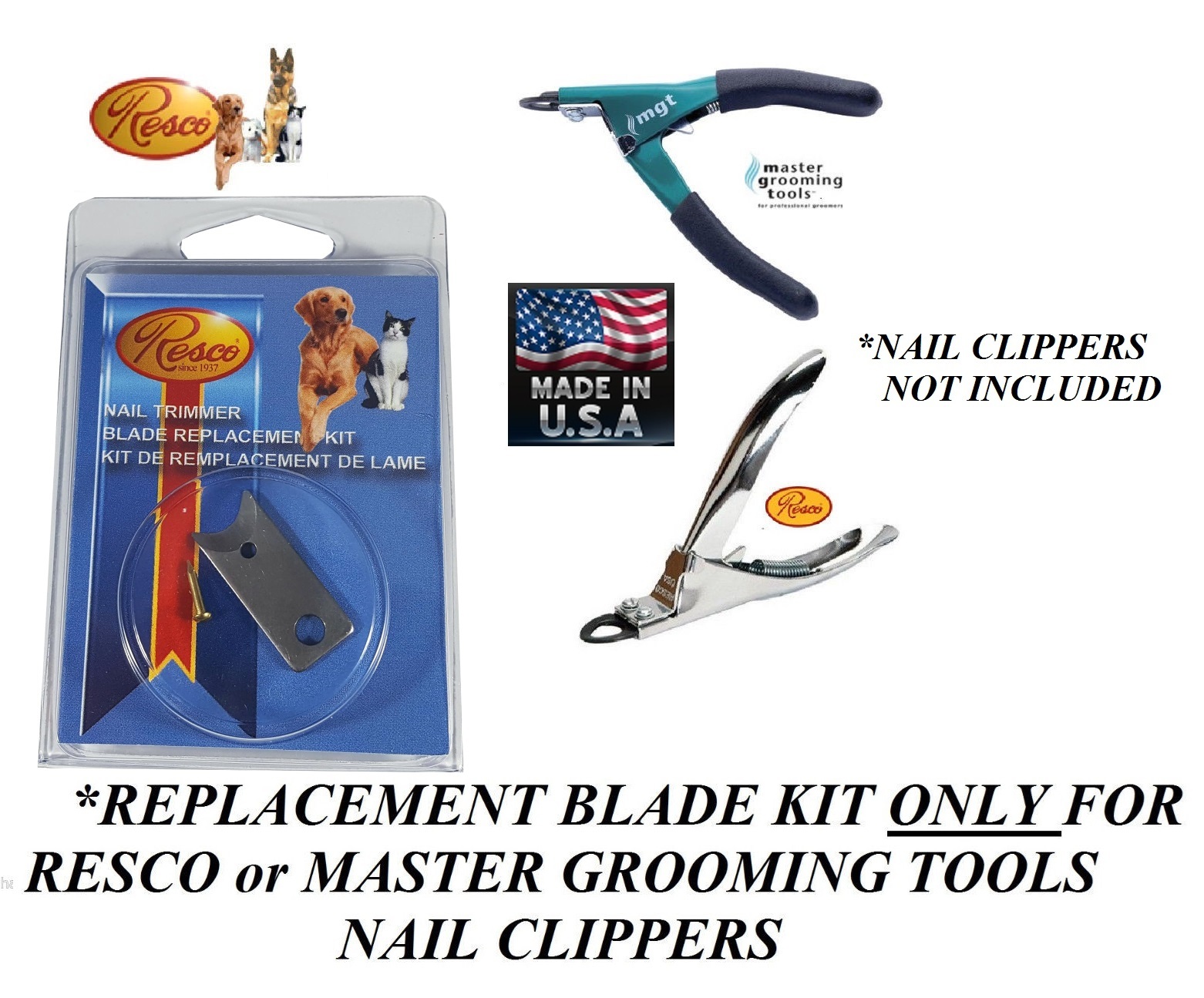 REPLACEMENT BLADE KIT for RESCO or MASTER GROOMING TOOLS Guillotine NAIL... - $13.99
