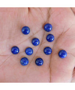 12x12 mm Round Lapis Lazuli Cabochon Loose Gemstone Wholesale Lot 30 pcs - £33.85 GBP