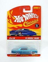 Hot Wheels &#39;65 Chevelle Malibu Classics Series 3 #3 of 30 Blue Die-Cast Car 2007 - £23.66 GBP