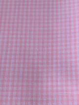 Pink Gingham Cotton Fabric 1/2 Yard 44&quot; Wide Material Crafting &amp; Sewing Projects - $7.88