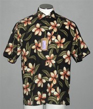 Tommy Bahama Tropical COCONUT RETREAT Black S/S Thick Silk Sample Shirt ... - £39.16 GBP