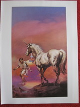 vintage Boris Vallejo: The Flight of the Horse - 11.5&quot; x 8.5&quot; Book Plate... - £9.38 GBP