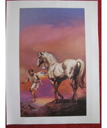 vintage Boris Vallejo: The Flight of the Horse - 11.5&quot; x 8.5&quot; Book Plate... - $12.00