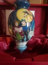 Ne Qwa Art Christmas Eve Carolers Hand Painted Ornament By Peggy Abrams - $49.49