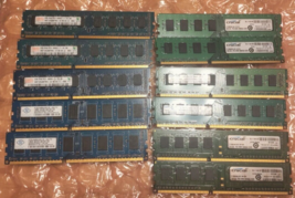 Lot of 11 Mixed Brands 2GB PC3-8500 DDR3 Desktop Memory 1066MHz - $27.50