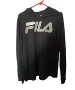 Fila Men&#39;s Logo Long Sleeve Hooded Shirt, Size L, Black - €11,93 EUR