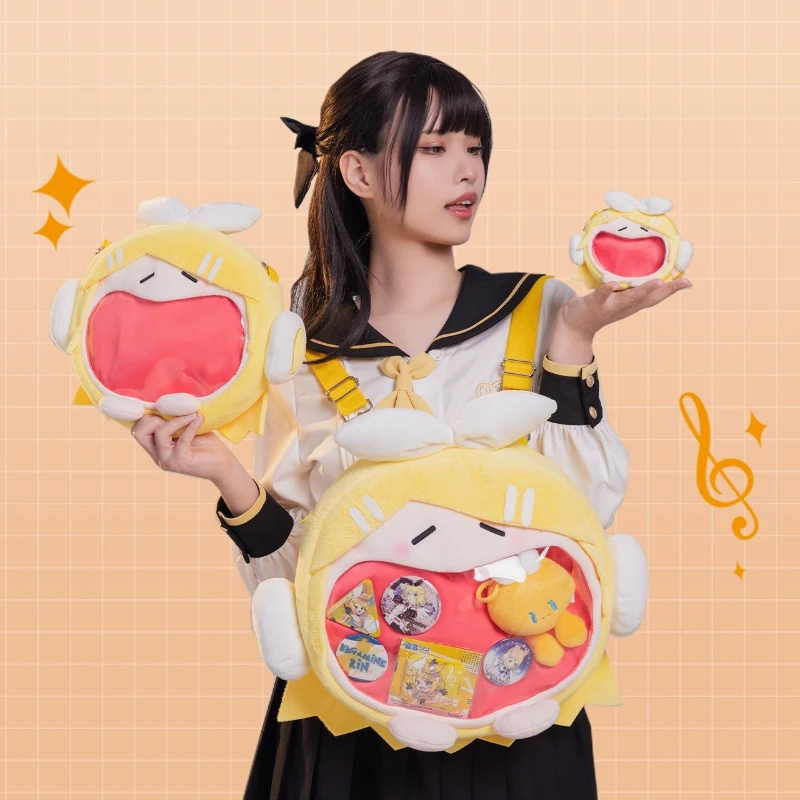 Genuine Hatsune Miku Plush Shoulder Bag Sakura Blossoms Kawaii Painful Packet - £24.34 GBP+