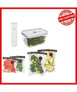 Eco-Friendly Fresh &amp; Save Vacuum Sealer with Freezable Storage Solutions - $124.73
