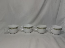 Set of 4, Corelle Crazy Daisy Spring Blossom Coffee Cup Mug Corning, Ring Handle - £11.44 GBP