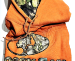 Mossy Oak Men&#39;s Hooded Sweatshirt With Orange With Camouflage Grapgic Small - $39.99