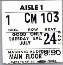 Blondie Concert Ticket Stub July 24 1979 Detroit Michigan - £65.89 GBP