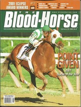 2002 - February 23rd Issue of  Blood Horse Magazine - POINT GIVEN on the cover - £14.10 GBP
