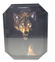 Wolf 3D Dimension Lenticular Picture With Plastic Frame Great Wall Decoration - £17.73 GBP