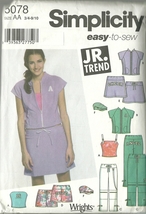 Simplicity Sewing Pattern 5078 Girls Skirt Pants Shorts Hat Top Jacket 3 - 10 - £7.86 GBP