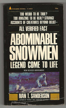 Ivan T Sanderson ABOMINABLE SNOWMEN LEGEND COME TO LIFE First paperback ... - £10.55 GBP