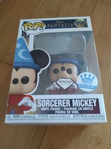 Funko Pop Disney Fantasia Diamond Sorcerer Mickey #990 - Funko Shop Excl... - £38.65 GBP