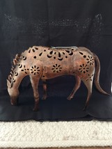 Beautiful old bronze/copper horse, with candlelight inside the horse - £78.34 GBP