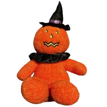 Pumpkin Witch Plush Jack O Lantern Sugar Loaf Stuffed Animal Halloween READ - $11.87