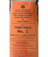 Vintage 1969 RR RAILWAY RAILROAD CO TIMETABLE Missouri Pacific No 1 NEW - €30,08 EUR