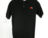 CHILI&#39;S Bar Grill Restaurant Employee Uniform Polo Shirt Black Size L La... - $25.49
