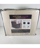 Rose Home Fashion RHF 4 Piece Stretch Captain Recliner Beige Recliner Sl... - $29.07
