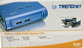TRENDnet TK207K 2-port USB KVM Switch Kit NEW Sealed  - £18.96 GBP