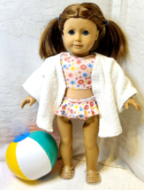 4-Piece Swim Set for 18&quot; Dolls ~ 2-Piece TANKINI, COVERUP, SANDALS &amp; BEA... - £11.86 GBP