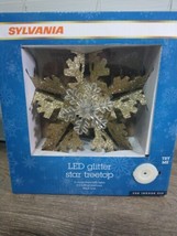 Sylvania 11 LED Lights Glitter Gold Treetop Star For Indoor Use Christmas - £20.24 GBP