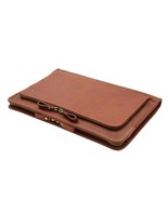 DR330 Real Leather Portfolio Case A4 Documents Bag Brown - £67.20 GBP