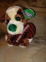 Caltoy Christmas Puppy Plush 9&quot; NWT Happy Holidays Candy Cane Dog Xmas... - $16.82
