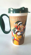 Disney Parks Holiday Christmas Travel Mug Cup Green 16 Mickey Minnie Goofy Pluto - £12.81 GBP