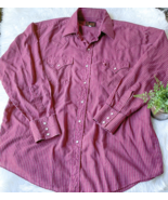 VTG PLAINS WESTERN PEARL SNAP BUTTON COWBOY RED PLAID LONG SLEEVE SHIRT ... - €21,65 EUR
