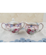 Vintage 1925-1936 Schirnding PS AG Creamer and Covered Sugar Bowl Set Ro... - £14.58 GBP