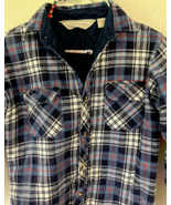Boys plaid flannel quilt lined vintage shirt jacket timber run brand - $365.13 MXN