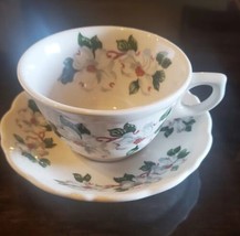 Usa White Fence Farm Vintage Syracuse Dogwood Denver Coffee Mug Cup Saucer China - $12.00