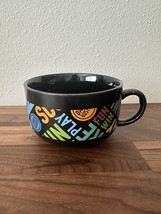 Dave and Busters Soup Bowl Mug Extra Large Black D&amp;B Logo Cereal Coffee Tea Cup - £17.53 GBP
