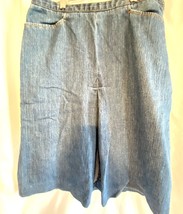 Talbots Vintage Denim Skirt Women Size 10 30 In Waist 25 In Long Cotton Blend - £10.02 GBP