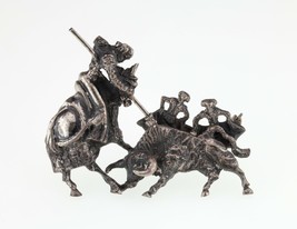 Sterling Silver Picadors on Horseback Brooch Made in Mexico Gorgeous - $167.31
