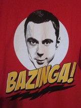 Nwot - Big Bang Theory Sheldon Bazinga! Adult Size L Red Short Sleeve Tee - $18.99