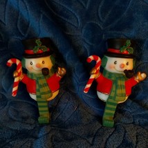 2 Hangers) Christmas Stocking Holder Hanger Snowman - £15.99 GBP
