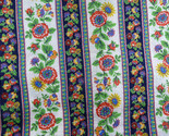 Vintage Seersucker Floral Fabric 40&quot; W X 2 11/12 yards Multicolor Cotton - £16.58 GBP