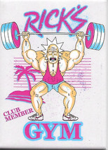 Rick and Morty Animated TV Series Rick&#39;s Gym Club Member Refrigerator Magnet NEW - £3.13 GBP