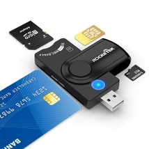 Smart Card Reader, 4 in 1 USB SIM Card Adapter, Identiv Credit ID CAC Ca... - £24.34 GBP