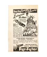 1944 Fyr Fyter Fire Extinguisher Advertisement WW2 Era Statue Of Liberty... - $547.76 MXN