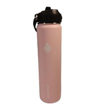 Sendestar Pink Aluminum Wide Mouth Water Bottle BPA Free Lid Handle &amp; Straw READ - £7.43 GBP