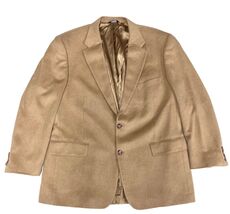 VTG BILL BLASS 100% CAMEL HAIR MENS SPORT COAT BLAZER JACKET  44R  2 But... - $27.72
