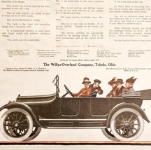 1915 Willys Overland Roadster Advertisement Electrical Started Automobil... - $29.99