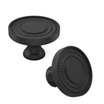 Leulan 5-Pack Black Knurled Cabinet Knobs Matte Drawer Pulls for Kitchen - $203.82 MXN